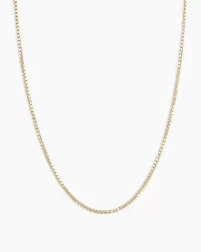 14k Gold Box Chain Necklace