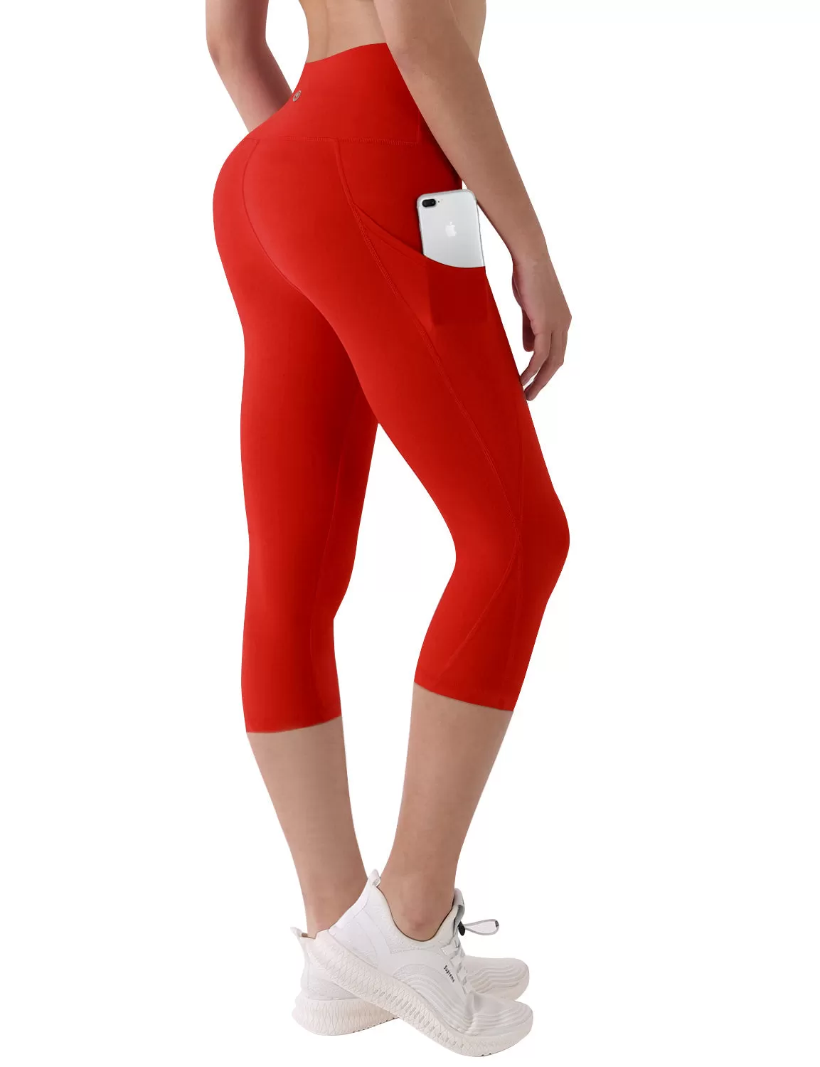 19 High Waist Side Pockets Capris scarlet_yogastudio