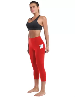 19 High Waist Side Pockets Capris scarlet_yogastudio