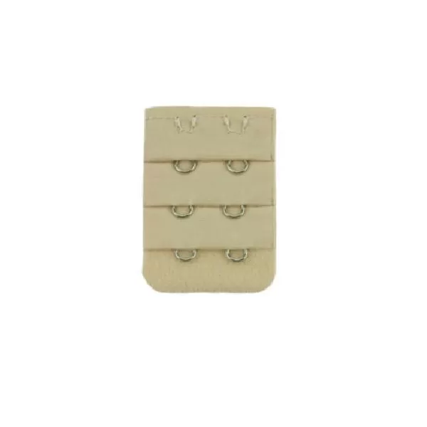 2-Hook 3-Rows Spacing Bra Extender-Beige