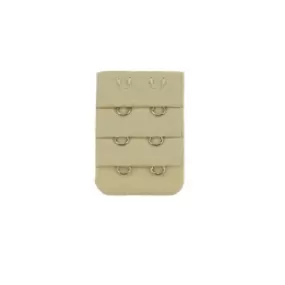 2-Hook 3-Rows Spacing Bra Extender-Beige