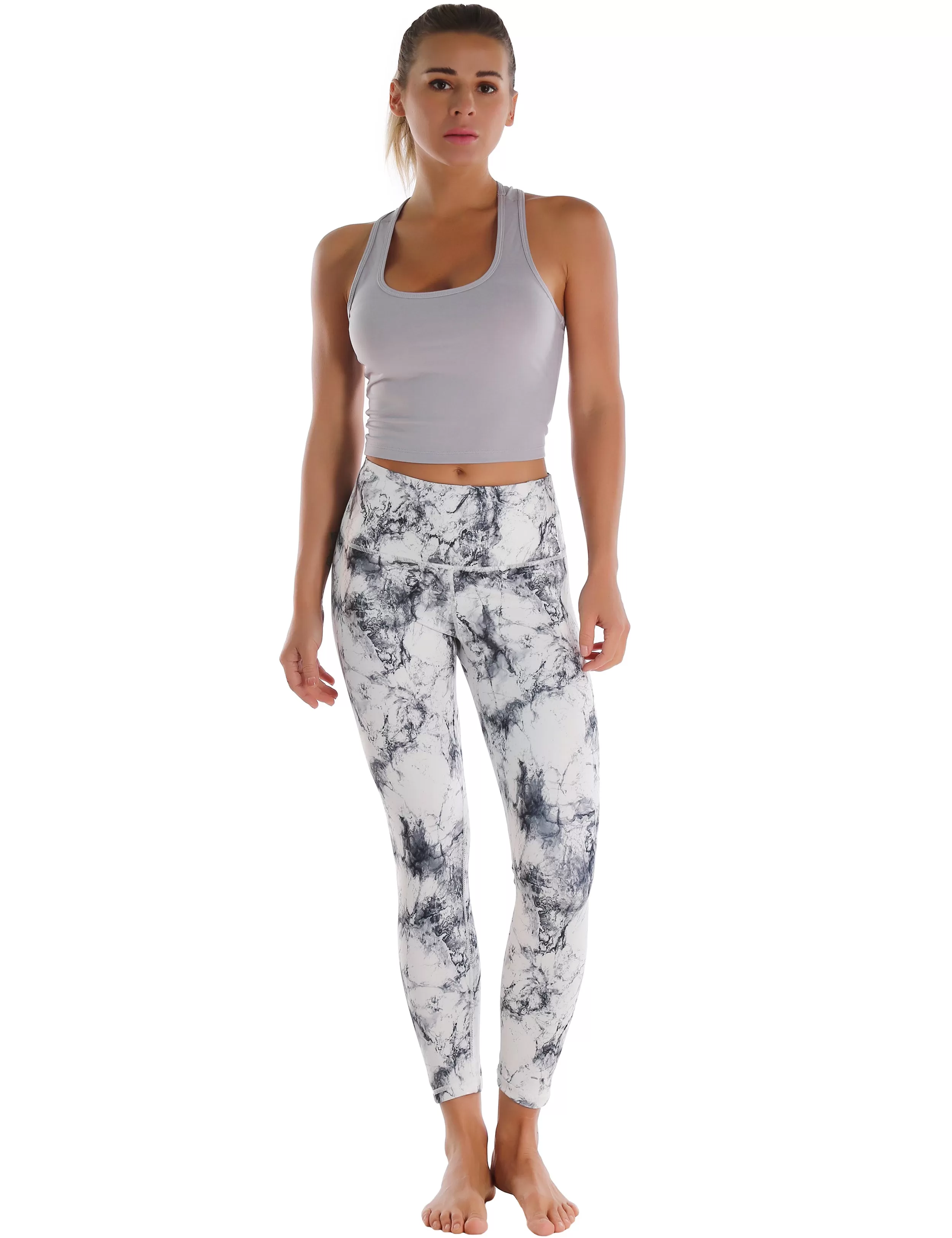 22 High Waist Crop Tight Capris arabescato_yogastudio