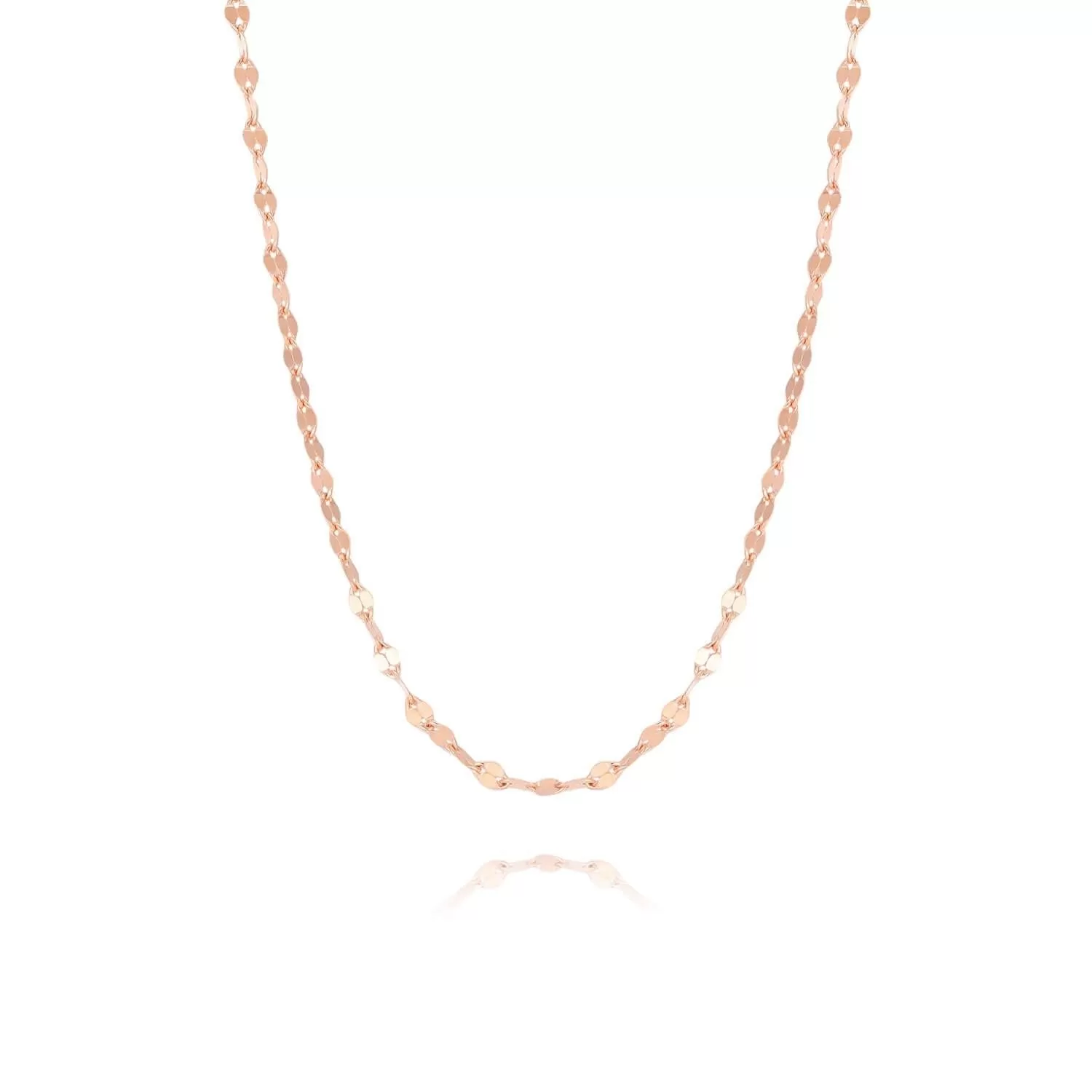 925 Silver Rose Gold Plated Lips Chain Necklace