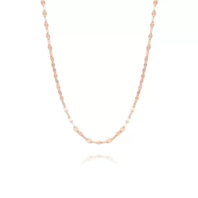 925 Silver Rose Gold Plated Lips Chain Necklace