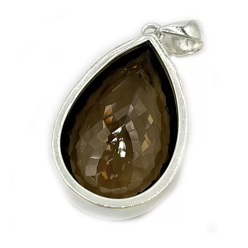 Aarna Smoky Quartz Teardrop Pendant