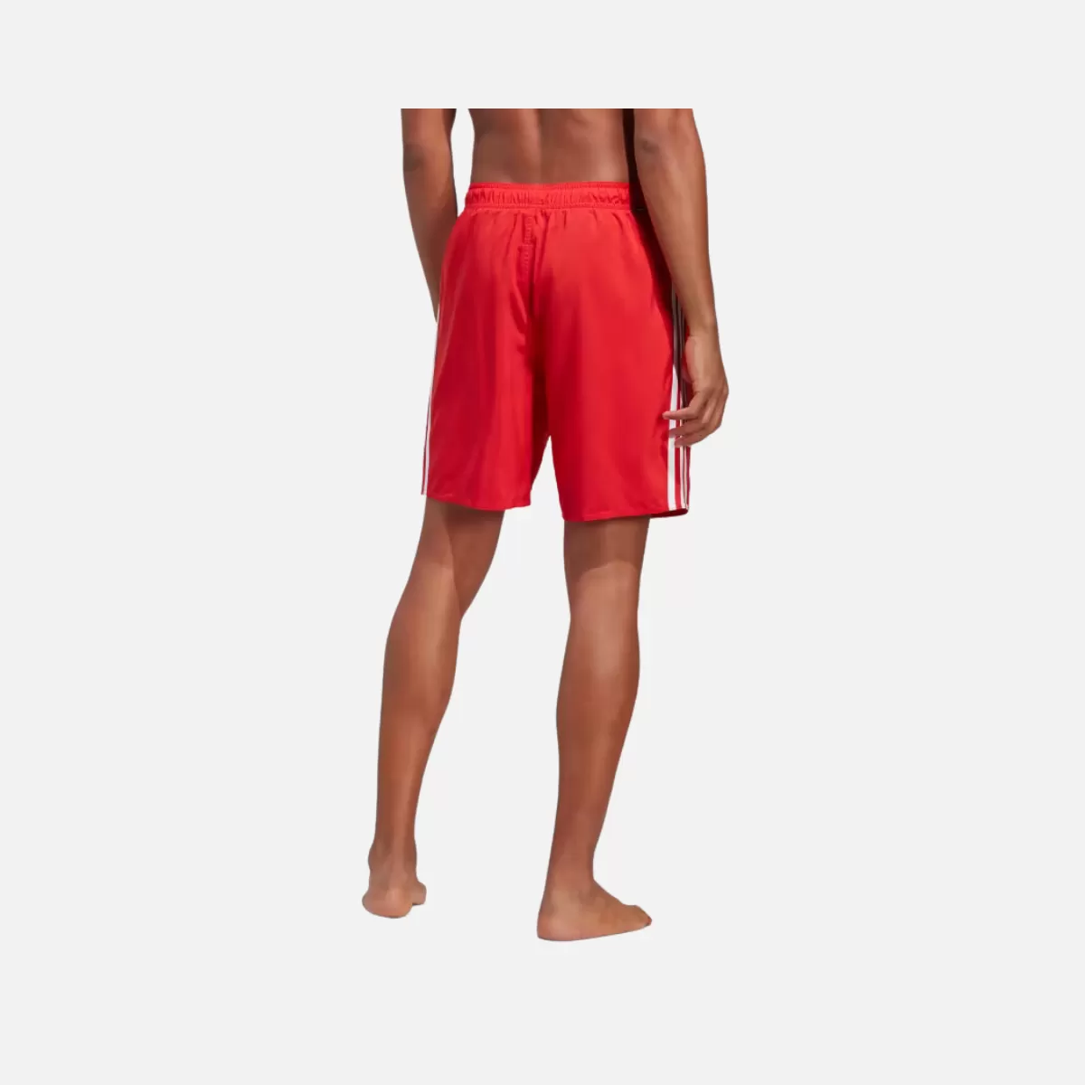 Adidas 3 Stripes CLX Men's Swim Short -Better Scarlet / White