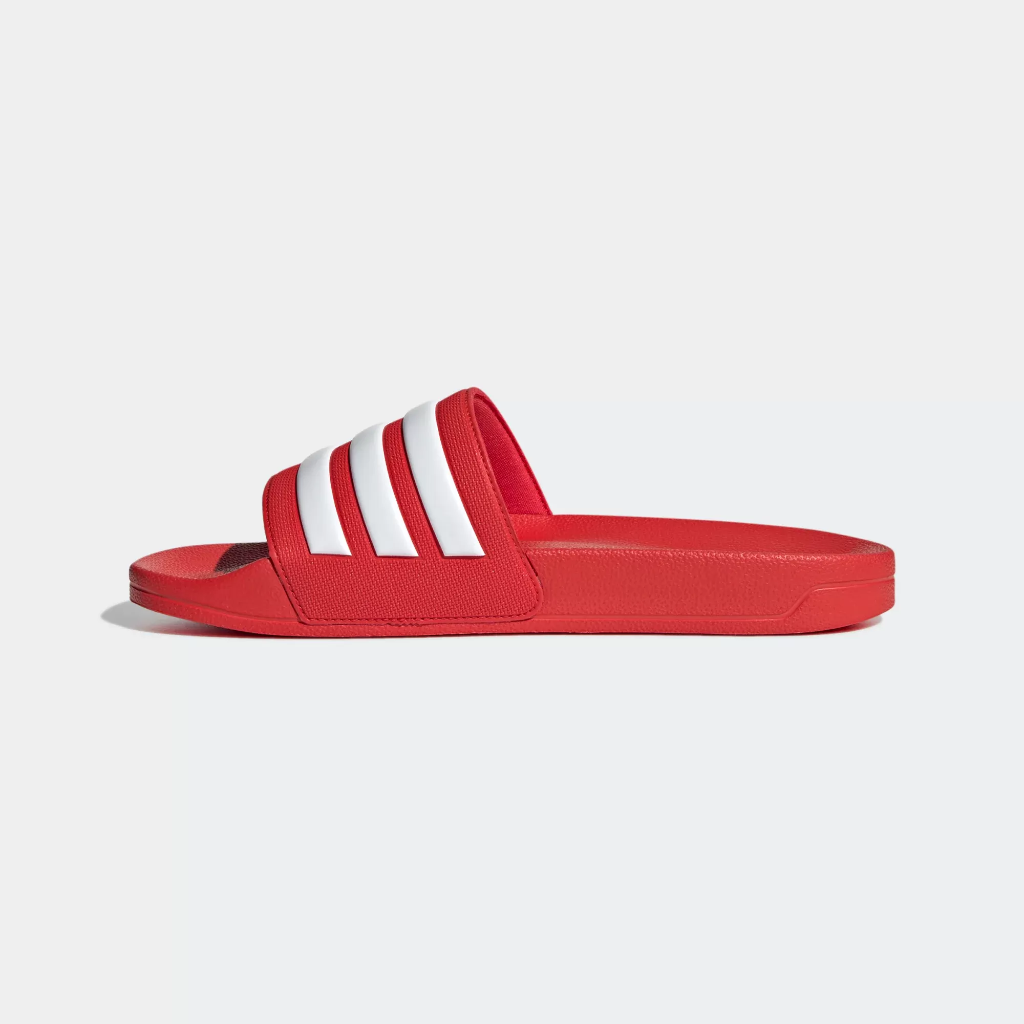 Adidas Men's Adilette Shower Slides - Vivid Red / Cloud White