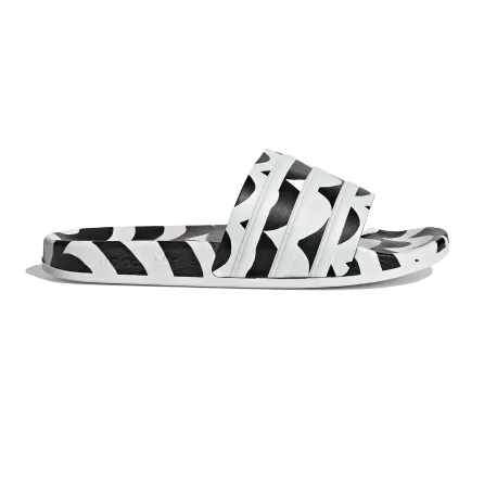 Adidas Women's Marimekko Adilette Slides - Core Black / Cloud White / Team Real Magenta