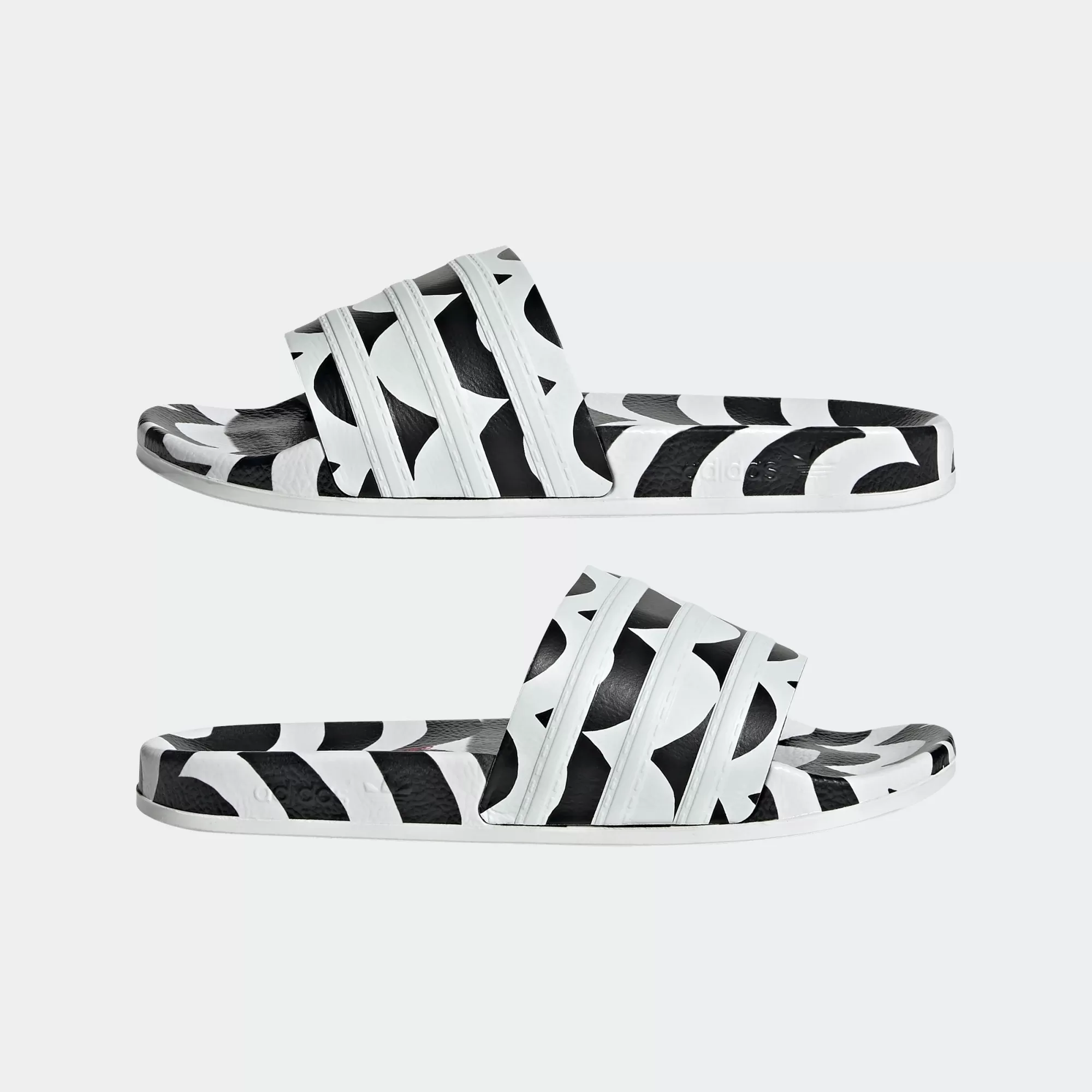 Adidas Women's Marimekko Adilette Slides - Core Black / Cloud White / Team Real Magenta