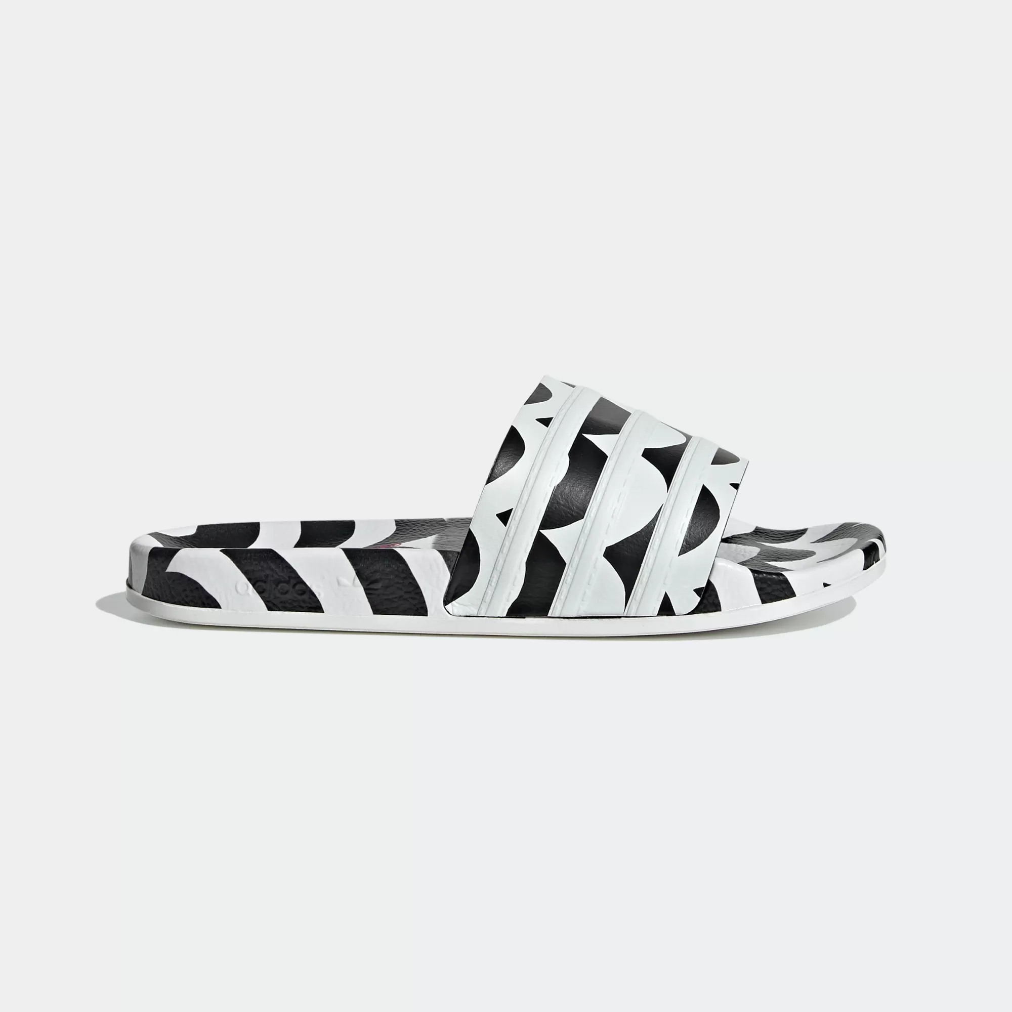 Adidas Women's Marimekko Adilette Slides - Core Black / Cloud White / Team Real Magenta