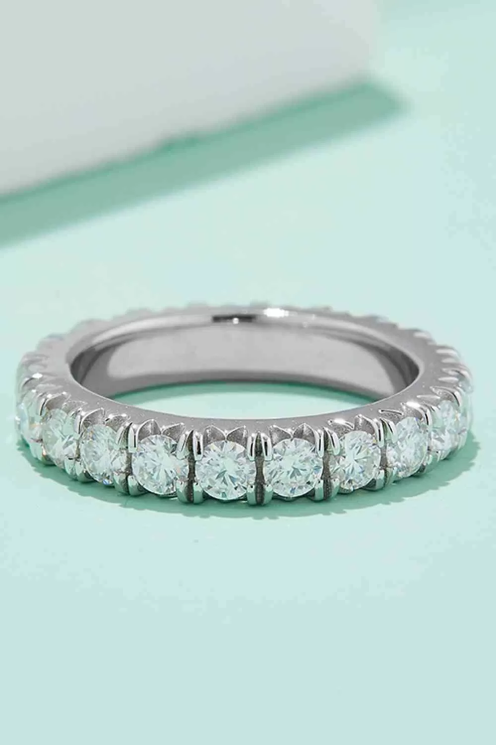 Adored 2.3 Carat Moissanite 925 Sterling Silver Eternity Ring