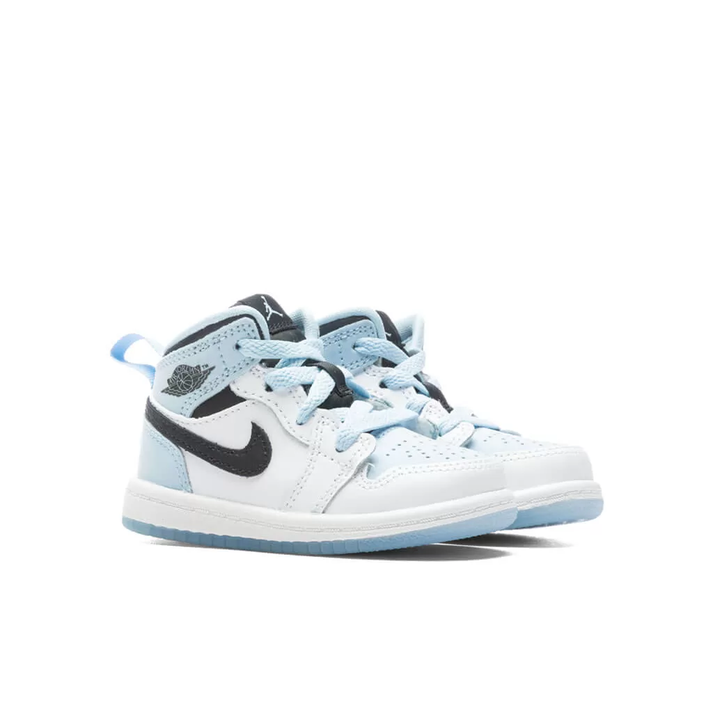 Air Jordan 1 Mid SE (TD) - White/Ice Blue/Black