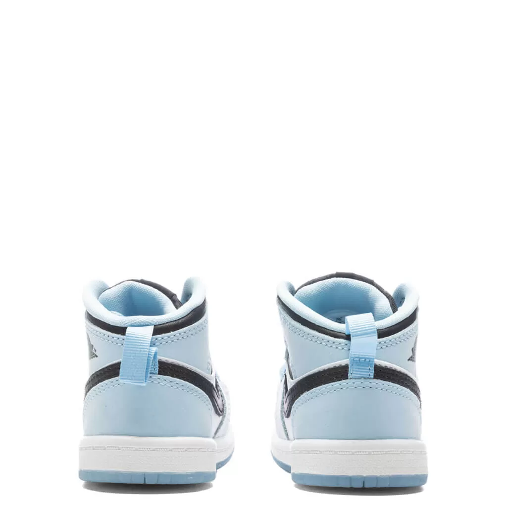 Air Jordan 1 Mid SE (TD) - White/Ice Blue/Black