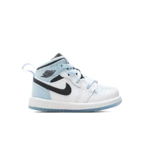 Air Jordan 1 Mid SE (TD) - White/Ice Blue/Black