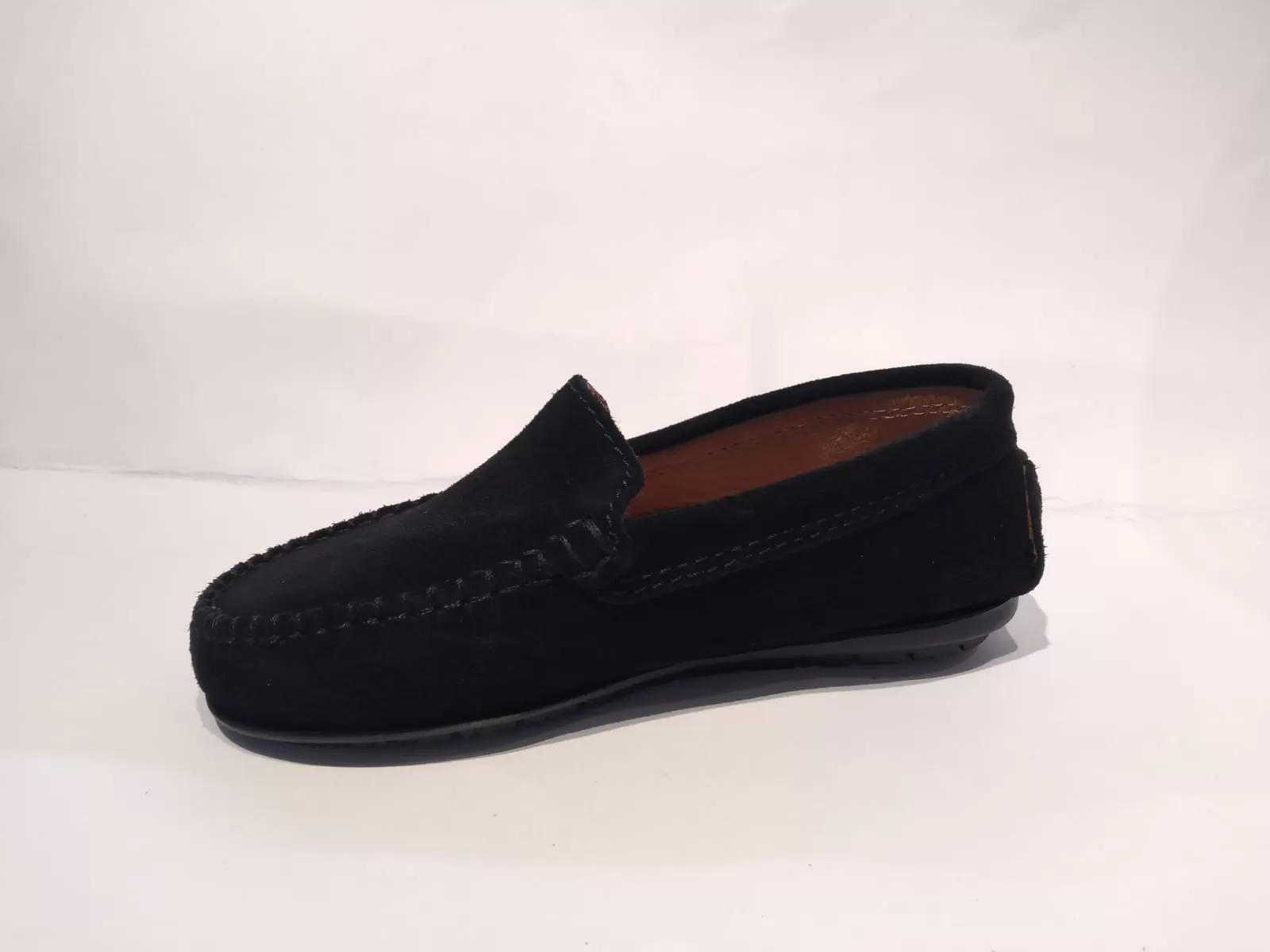 Altanta Moccasin Black Suede Leather Loafer