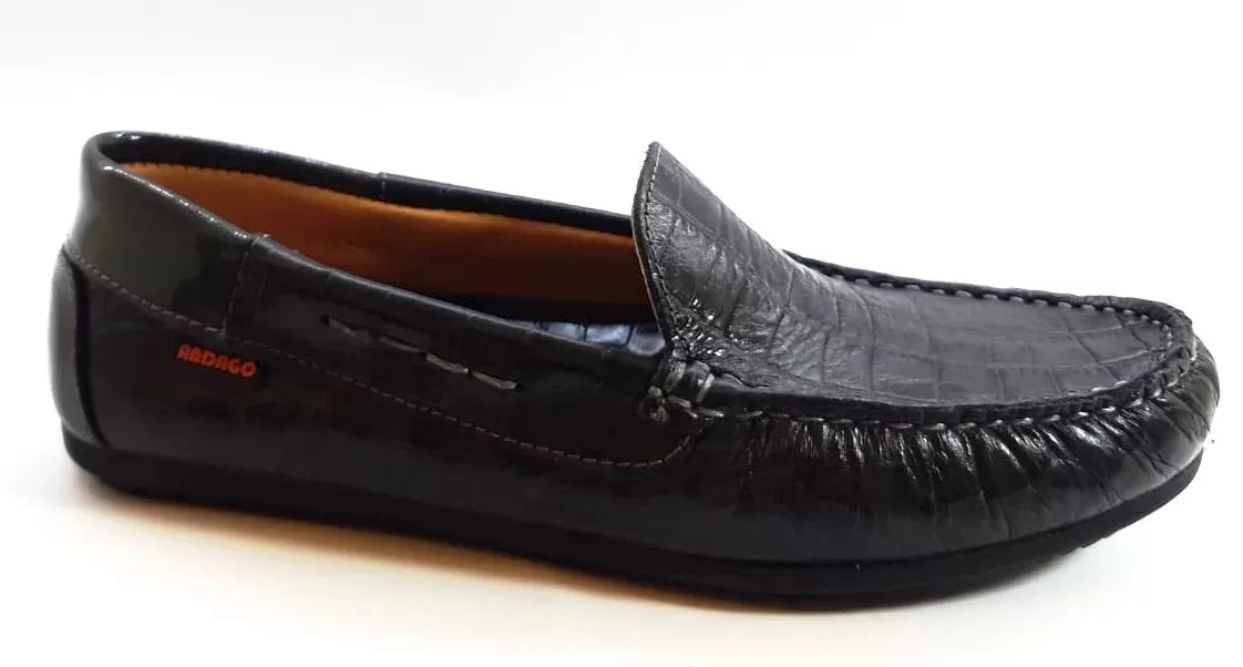 Andago Charcoal Grey Loafer Moccasins