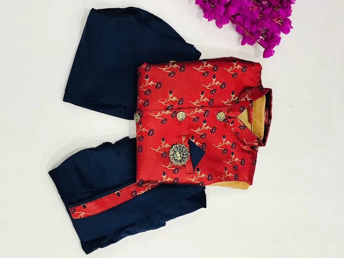 Appealing Traditional Full Sleeves Nehru Jacket Pajama Pant And Dhoti Style Pant