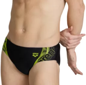 Arena Men's swimming pool briefs Briefs Graphic 005536 560 black green