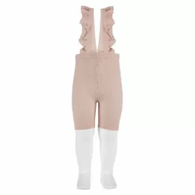 Baby cycling leggings with elastic straps DUSTY PINK - 544