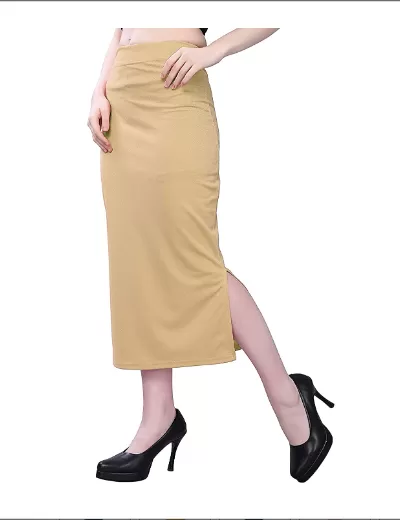 Beige Saree Shapewear Petticoat for Women