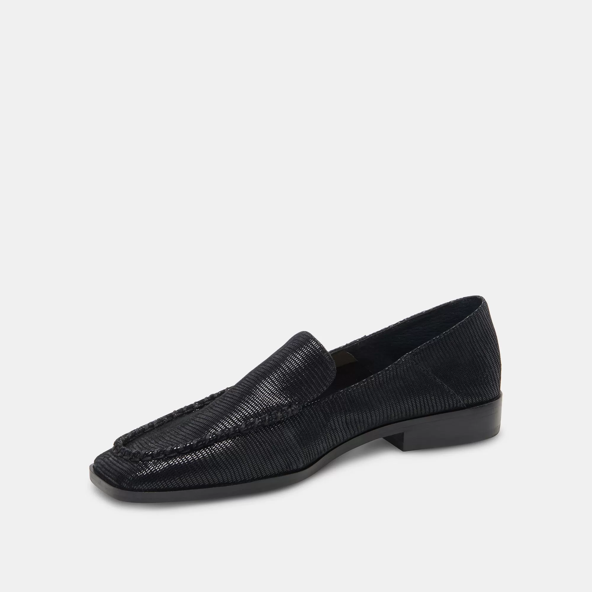 BENY FLATS ONYX EMBOSSED LEATHER