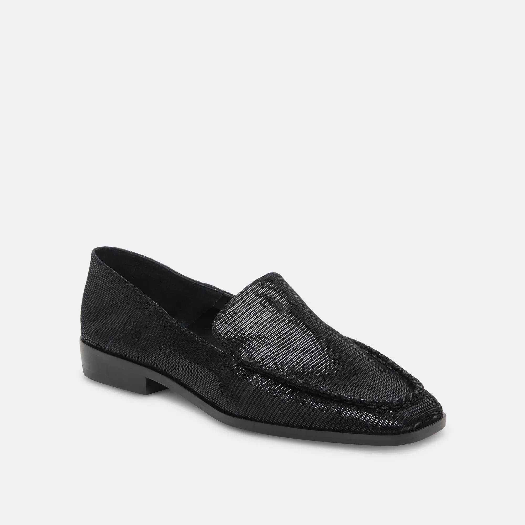 BENY FLATS ONYX EMBOSSED LEATHER