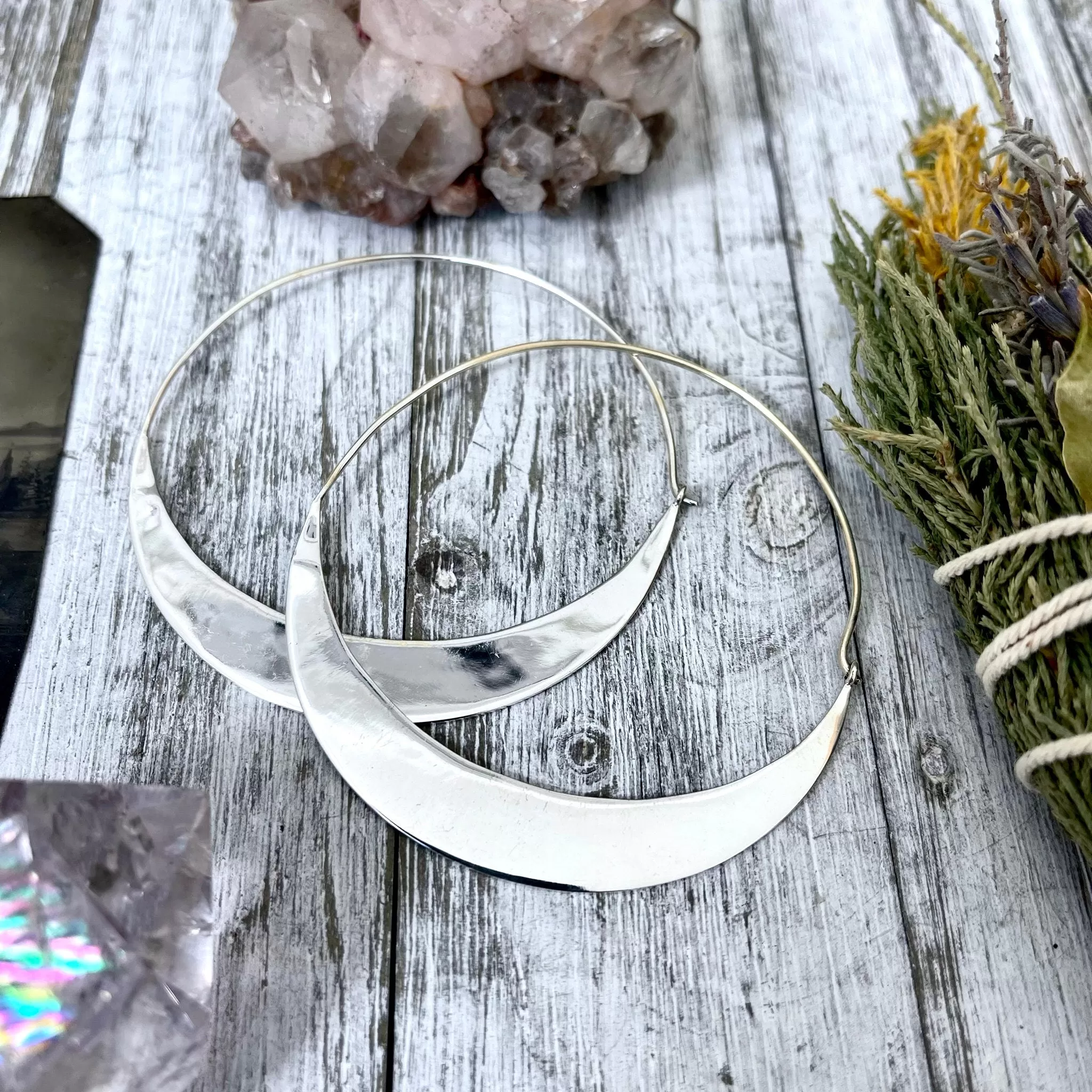 Big Bold Sterling Silver Hoop Earrings