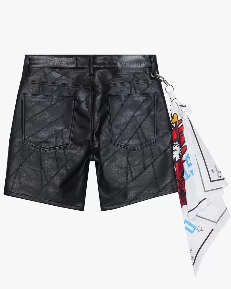 Biker Leather Shorts