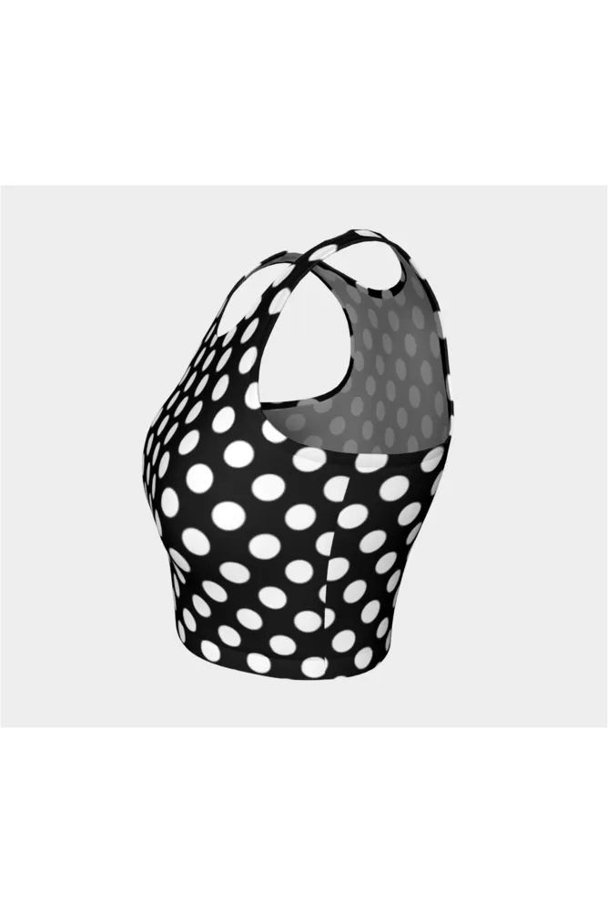 Black & Whtie Polkadot Athletic Top