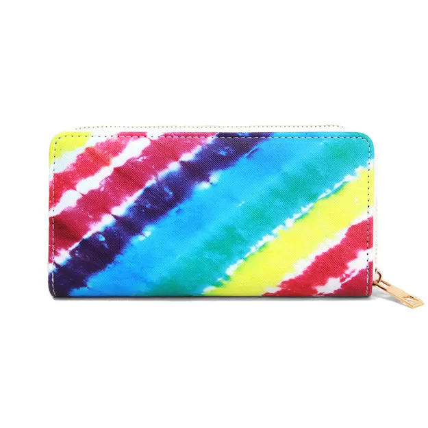 Bonnie Tie Dye Print Long Zipper Wallet