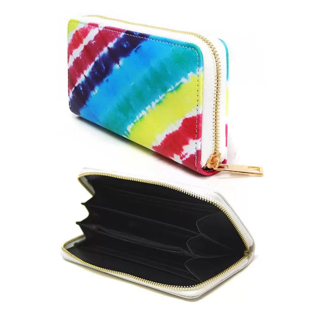 Bonnie Tie Dye Print Long Zipper Wallet