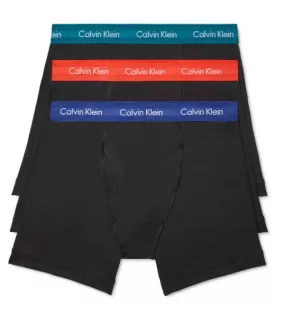 Calvin Klein Men's 3-PACK Cotton Stretch Moisture-Wicking Boxer Briefs