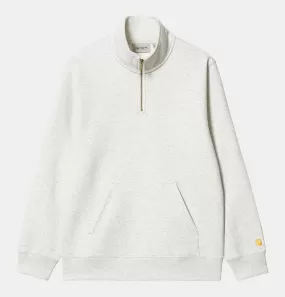 Carhartt WIP Chase Neck Zip Sweatshirt in Ash Heather