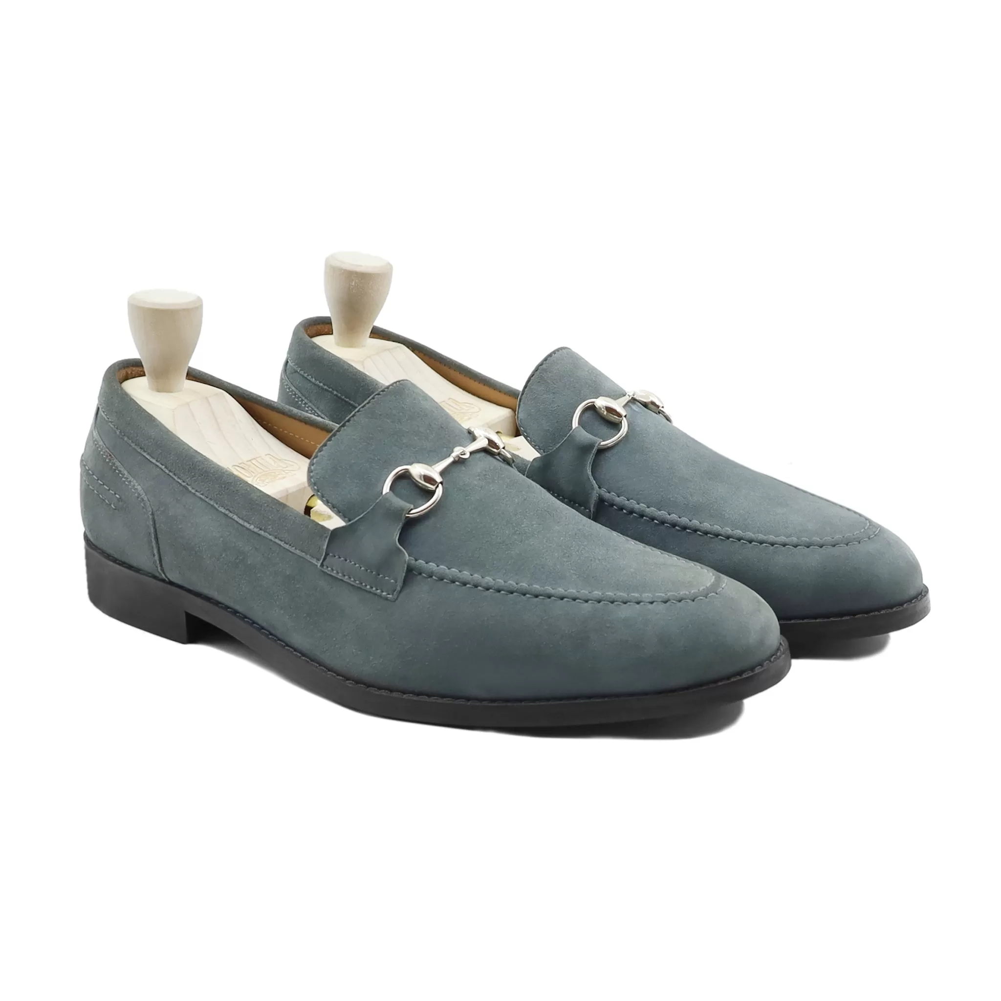 Colorado - Men's Grey Kid Suede Loafer