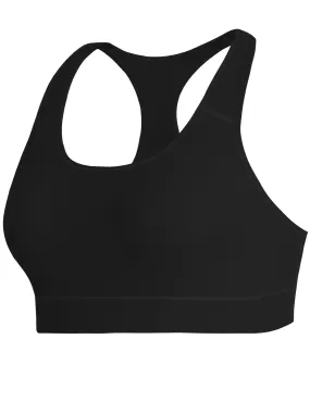 Compression Racerback Sports Bras black | Bubblelime