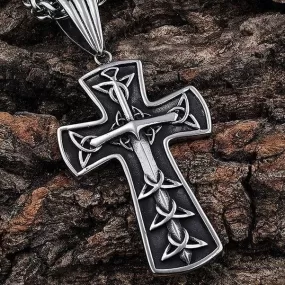 Cross - Triquetra Cross Pendant - Necklace (693)