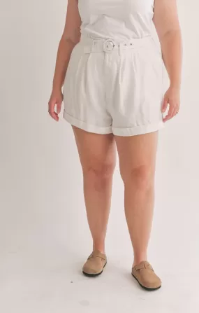 Curvy Dunes Belted Shorts