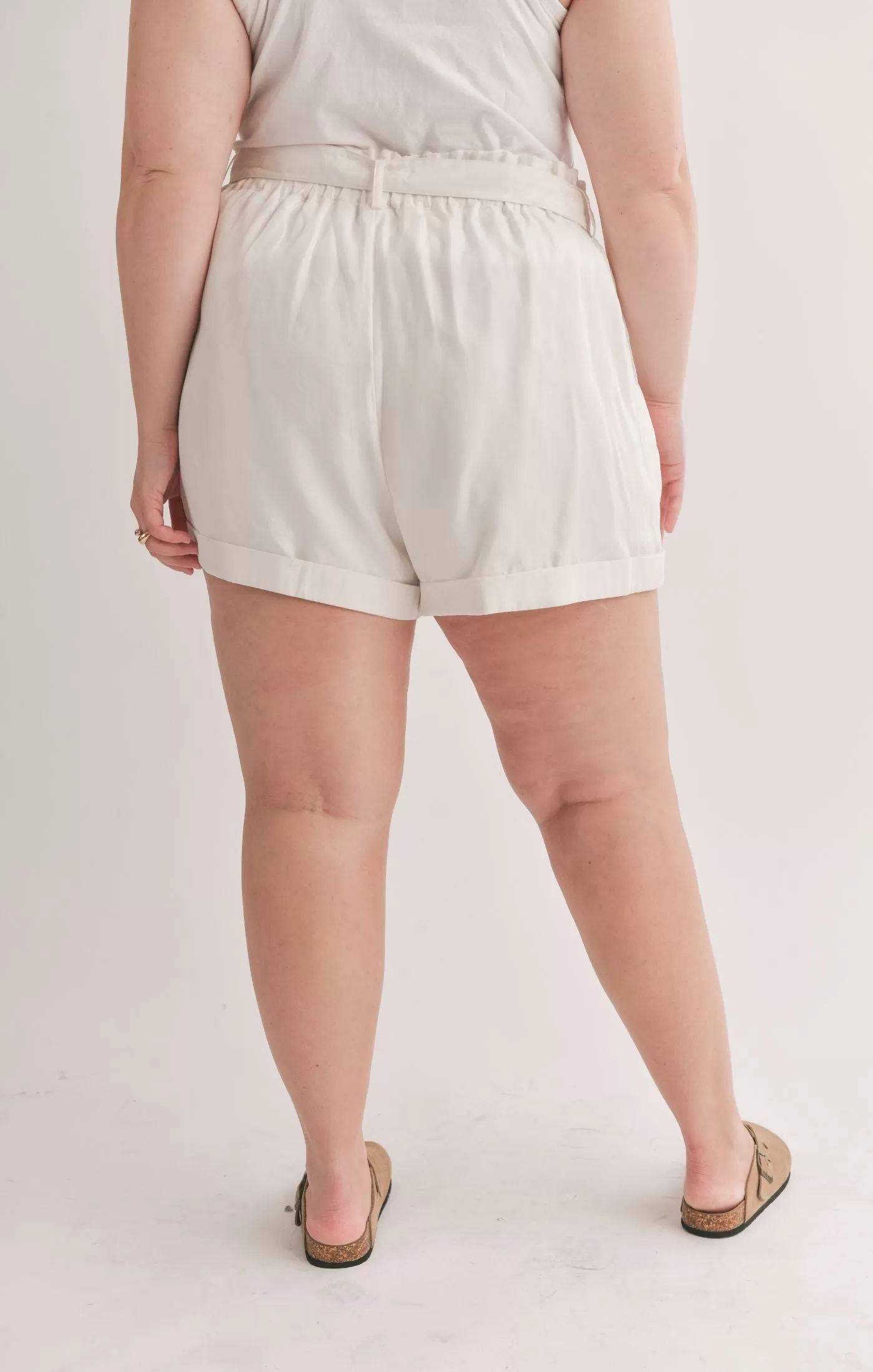 Curvy Dunes Belted Shorts