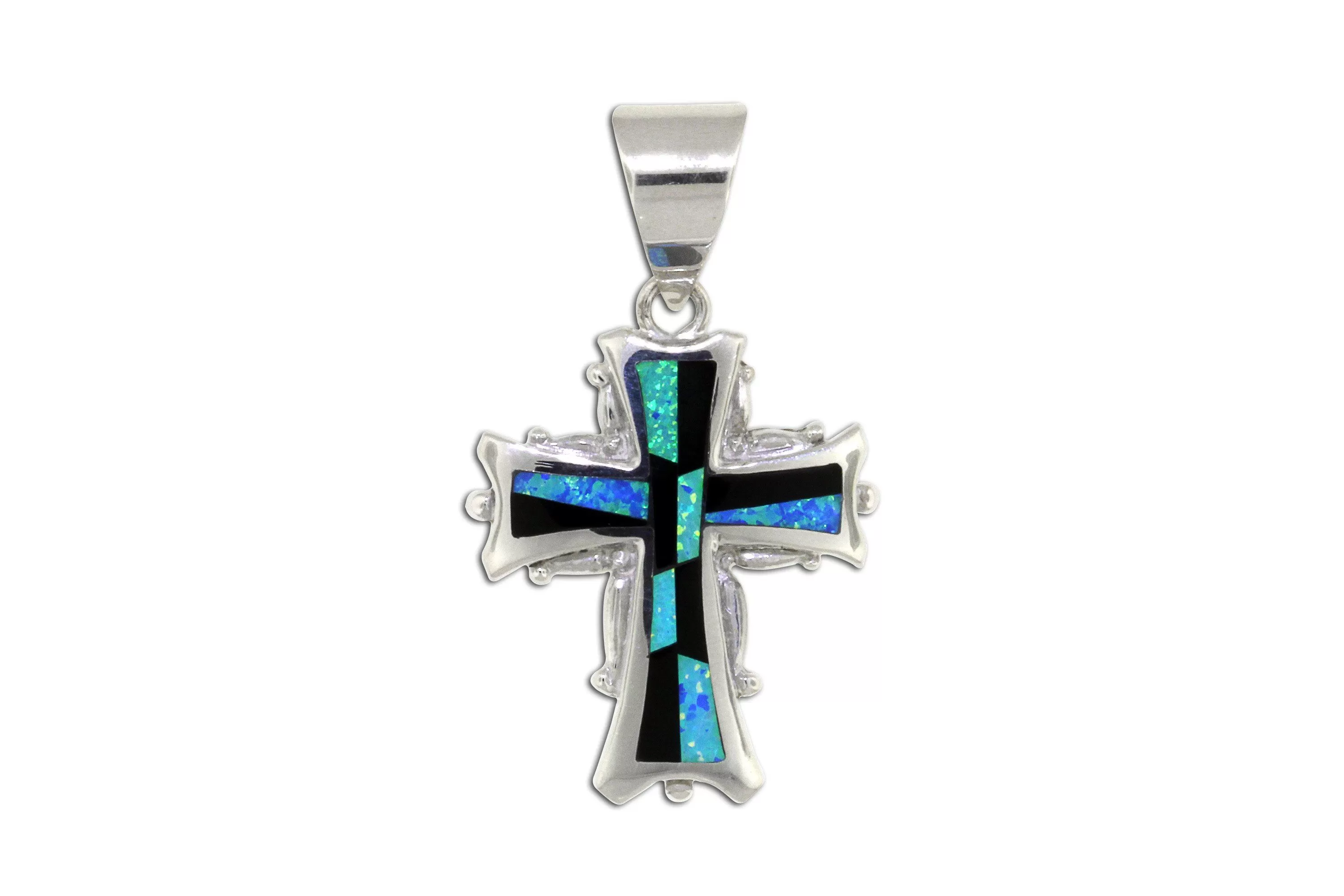 David Rosales Black Beauty Cross Pendant