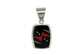 David Rosales Mirrored Red Moon Pendant