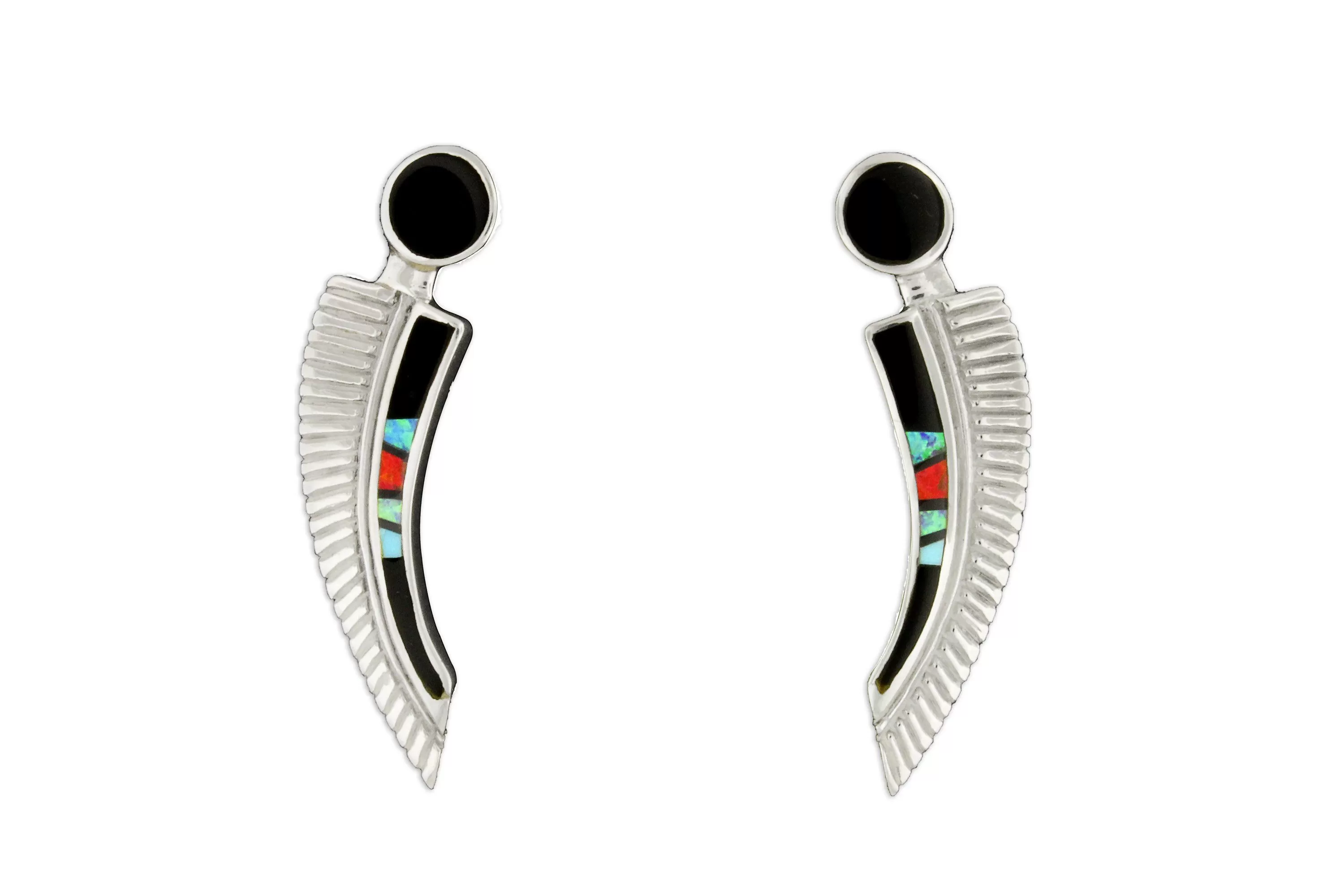 David Rosales Winged Red Moon Earrings