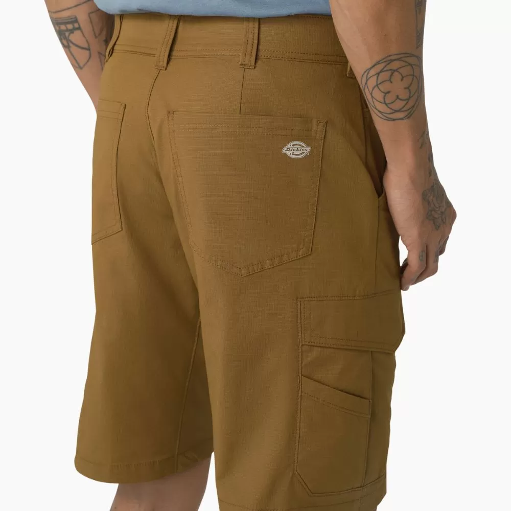 Dickies Men's 11 FLEX Cooling Performance Work Cargo Shorts SR607 - Brown Duck