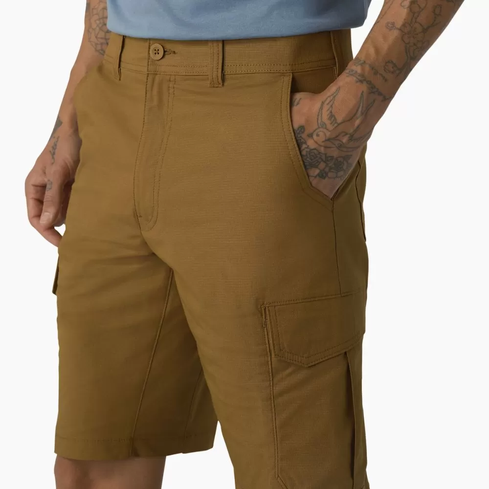 Dickies Men's 11 FLEX Cooling Performance Work Cargo Shorts SR607 - Brown Duck