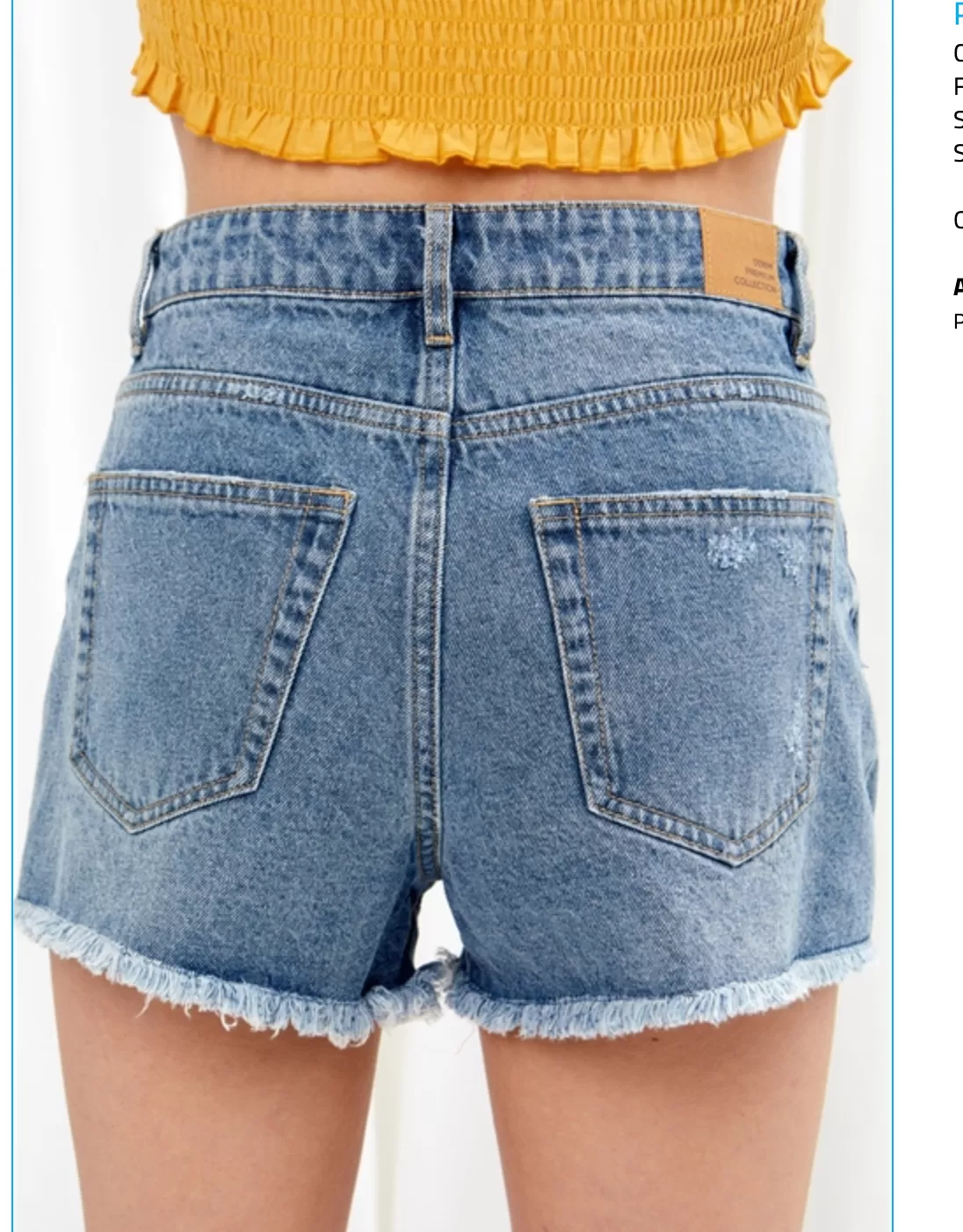 Distressed MOM Shorts