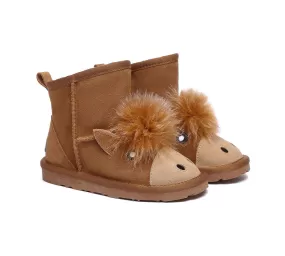 EVERAU Kid Sheepskin Boots Pony Kids Plus