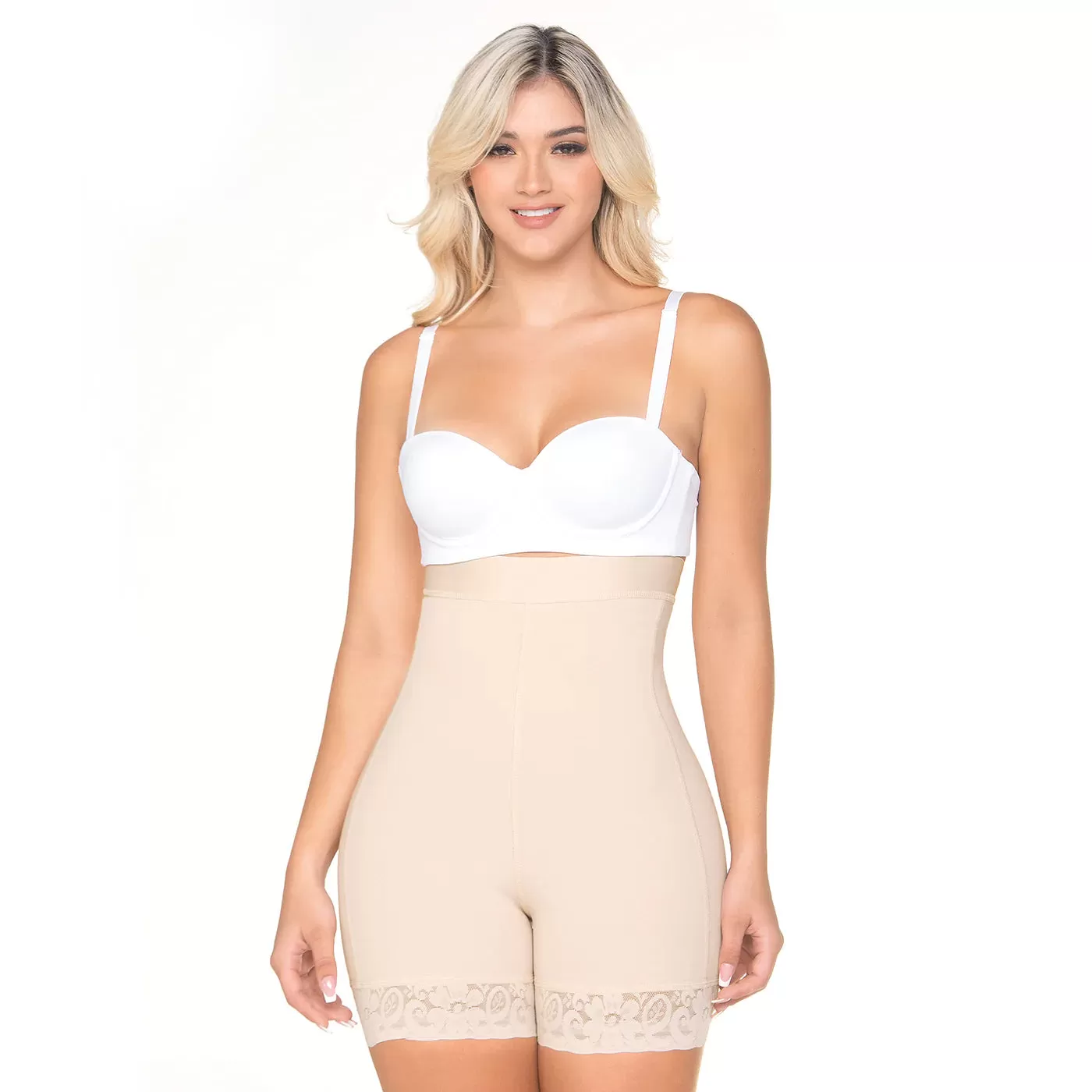 FAJAS MARIAE FU126 | BUTT-LIFTER GIRDLE COLOMBIAN SHAPEWEAR FAJAS |TUMMY CONTROL MID-THIGH-LENGHT | POWERNET