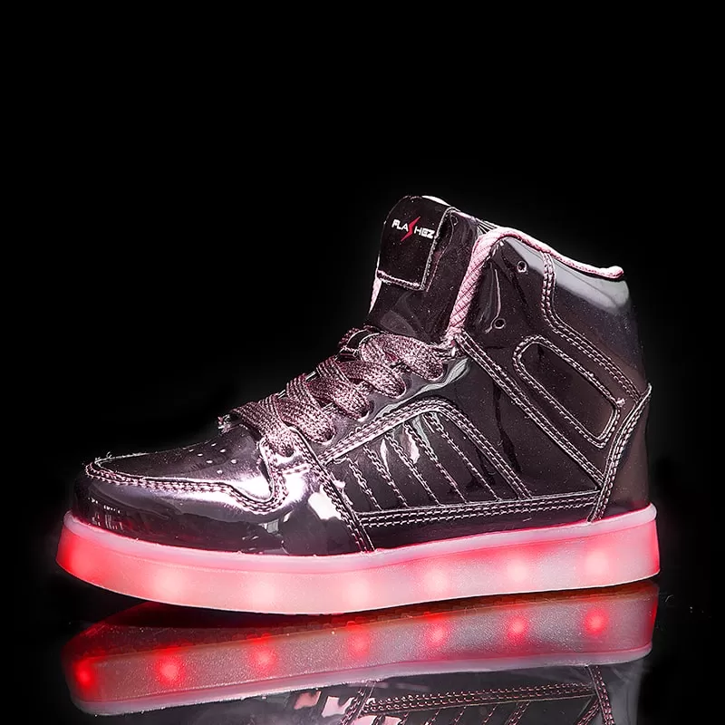 Flashez Rose Gold LED V2 Hi-Tops