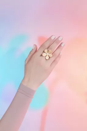 flower ring in gold