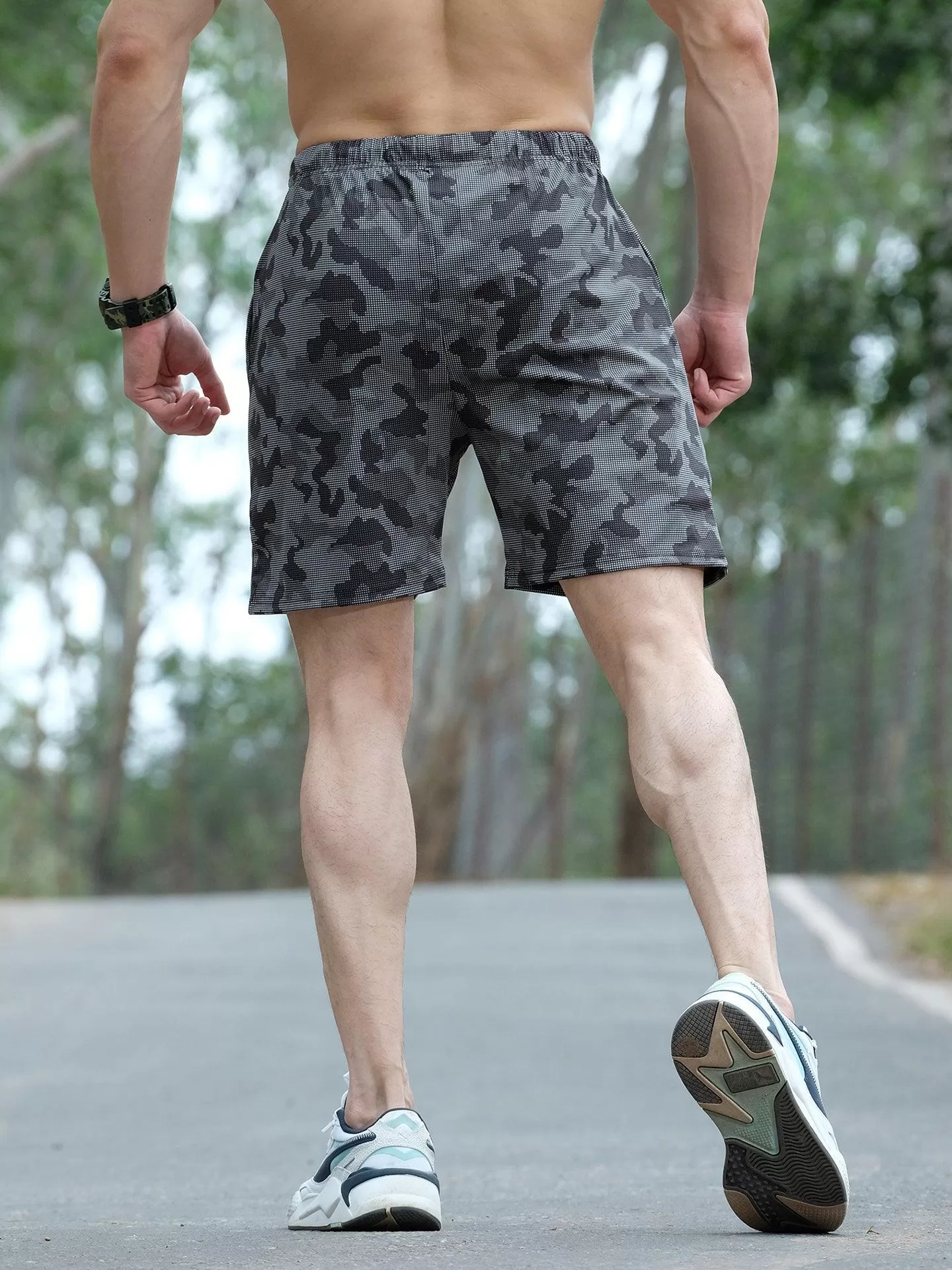 Freeze Grey Camo GymX Shorts- Sale