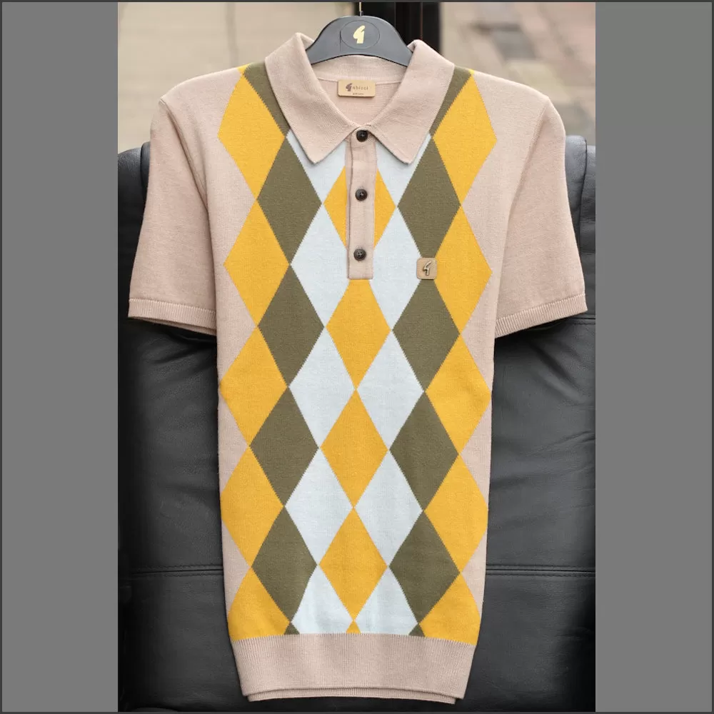 Gabicci Vintage Pablo Granola Pattern Polo Top*